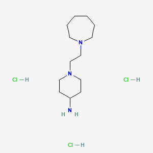 molecular formula C13H30Cl3N3 B8395210 1-(2-Azepan-1-yl-ethyl)-piperidin-4-ylamine tri-hydrochloride 