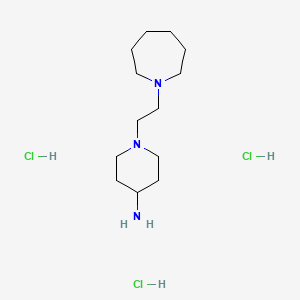 1-(2-(Azepan-1-yl)ethyl)piperidin-4-amine trihydrochloride