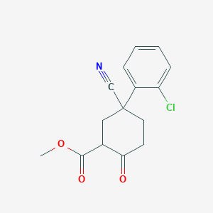 2-Carbomethoxy-4-cyano-4-(o-chlorophenyl)cyclohexanone