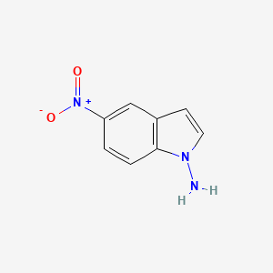 molecular formula C8H7N3O2 B8395296 5-nitro-1H-indol-1-amine 
