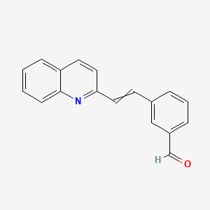 molecular formula C18H13NO B8395307 3-[2-(Quinolin-2-yl)ethenyl]benzaldehyde CAS No. 108701-12-8