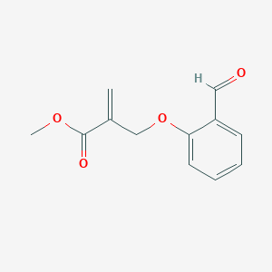 molecular formula C12H12O4 B8395359 2-(2-Formylphenoxymethyl)acrylic acid methyl ester 