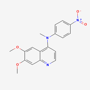 molecular formula C18H17N3O4 B8395385 (6,7-Dimethoxyquinolin-4-yl)methyl(4-nitrophenyl)amine 