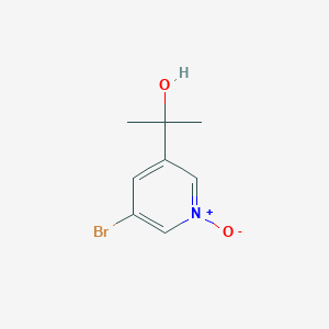 molecular formula C8H10BrNO2 B8395386 3-bromo-5-(1-hydroxy-1-methylethyl)pyridine-N-oxide 