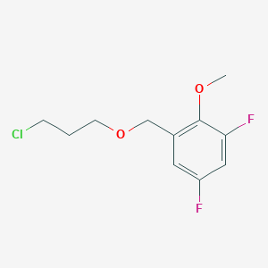 molecular formula C11H13ClF2O2 B8395467 1-(3-Chloro-propoxymethyl)-3,5-difluoro-2-methoxy-benzene 