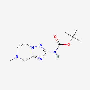 molecular formula C11H19N5O2 B8395500 tert-Butyl 7-Methyl-5,6,7,8-tetrahydro-[1,2,4]triazolo[1,5-a]pyrazin-2-yl-carbamate 