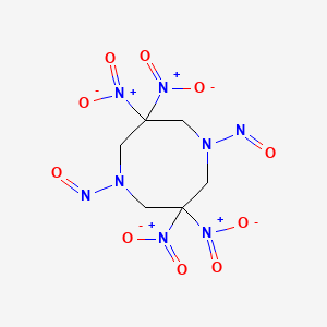 molecular formula C6H8N8O10 B8395509 3,3,7,7-Tetranitro-1,5-dinitroso-1,5-diazocane CAS No. 88371-87-3