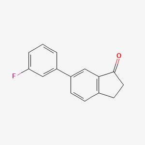 molecular formula C15H11FO B8395533 6-(3-fluorophenyl)-2,3-dihydro-1H-inden-1-one 