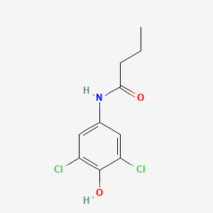 molecular formula C10H11Cl2NO2 B8395675 4-Butyramido-2,-6-dichlorophenol 