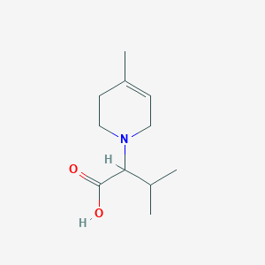 molecular formula C11H19NO2 B8395699 2-(4-Methyl-1,2,5,6-tetrahydro-1-pyridyl)-3-methylbutanoic acid 