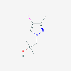 molecular formula C8H13IN2O B8395712 1-(4-iodo-3-methyl-1H-pyrazol-1-yl)-2-methylpropan-2-ol 