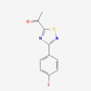 molecular formula C10H7FN2OS B8395724 1-(3-(4-Fluorophenyl)-1,2,4-thiadiazol-5-yl)ethanone 
