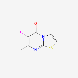 molecular formula C7H5IN2OS B8395749 6-Iodo-7-methyl-5H-[1,3]thiazolo[3,2-a]pyrimidin-5-one 