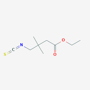 molecular formula C9H15NO2S B8395769 Ethyl 4-isothiocyanato-3,3-dimethylbutanoate 