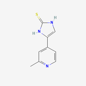 molecular formula C9H9N3S B8395773 4-(2-Methylpyridin-4-yl)-1,3-dihydro-imidazole-2-thione 