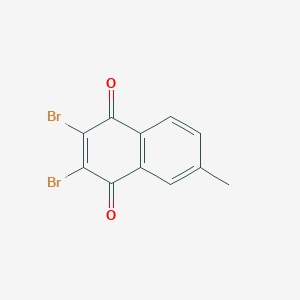 molecular formula C11H6Br2O2 B8395776 2,3-Dibromo-1,4-dihydro-1,4-dioxo-6-methylnaphthalene 