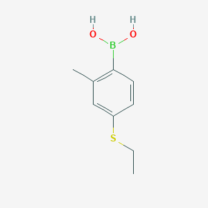molecular formula C9H13BO2S B8395867 [4-(Ethylthio)-2-methylphenyl]-boronic acid 
