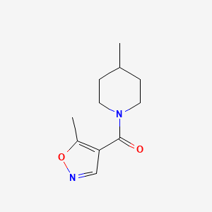 molecular formula C11H16N2O2 B8395877 4-Methyl-1-(5-methyl-4-isoxazolylcarbonyl)-piperidine 