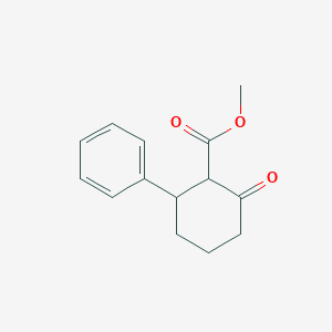 molecular formula C14H16O3 B8395900 2-Oxo-6-phenylcyclohexane-1-carboxylic acid methyl ester 