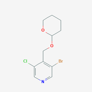 molecular formula C11H13BrClNO2 B8395905 3-Bromo-5-chloro-4-(tetrahydro-pyran-2-yloxymethyl)-pyridine 