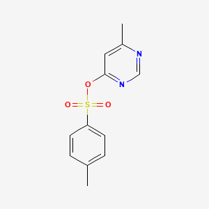 molecular formula C12H12N2O3S B8395915 Toluene-4-sulfonic acid 6-methyl-pyrimidin-4-yl ester 