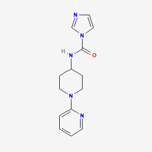 molecular formula C14H17N5O B8395934 N-[1-(2-pyridinyl)-4-piperidinyl]-1H-imidazole-1-carboxamide 