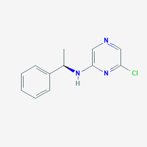 molecular formula C12H12ClN3 B8395955 6-chloro-N-[(1R)-1-phenylethyl]pyrazin-2-amine 