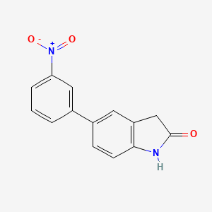 molecular formula C14H10N2O3 B8395967 5-(3-Nitro-phenyl)-1,3-dihydro-indol-2-one 