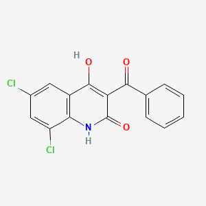 B8396010 3-Benzoyl-6,8-dichloro-4-hydroxy-2-quinolone CAS No. 90181-92-3