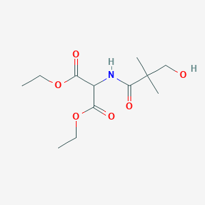 molecular formula C12H21NO6 B8396021 Diethyl N(beta-hydroxypivaloyl)aminomalonate 