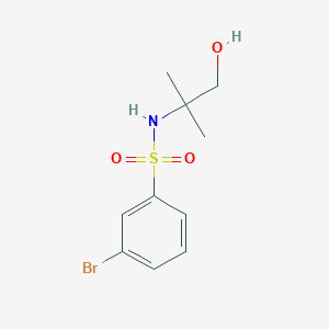 molecular formula C10H14BrNO3S B8396041 3-Bromo-N-(2-hydroxy-1,1-dimethyl-ethyl)-benzenesulfonamide 