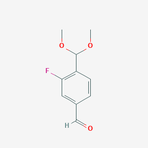 molecular formula C10H11FO3 B8396060 4-(Dimethoxymethyl)-3-fluorobenzaldehyde CAS No. 439814-88-7
