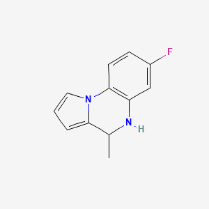 molecular formula C12H11FN2 B8396084 7-Fluoro-4-methyl-4,5-dihydropyrrolo[1,2-a]quinoxaline 