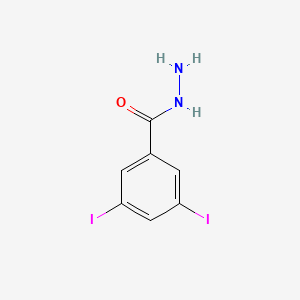 molecular formula C7H6I2N2O B8396101 N-hydroxy-3,5-diiodobenzamide 