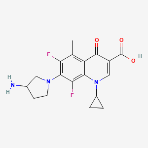1-Cyclopropyl-4-oxo-5-methyl-6,8-difluoro-7-(3-aminopyrrolizino)-1,4-dihydroquinoline-3-carboxylic acid