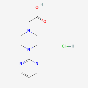 molecular formula C10H15ClN4O2 B8396116 2-(4-(Pyrimidin-2-yl)piperazin-1-yl)acetic acid hydrochloride 