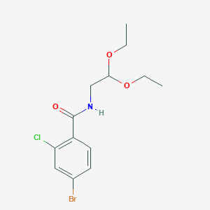 molecular formula C13H17BrClNO3 B8396117 4-bromo-2-chloro-N-(2,2-diethoxyethyl)benzamide 