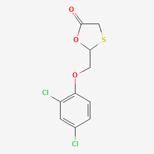 molecular formula C10H8Cl2O3S B8396127 2-[(2,4-Dichlorophenoxy)methyl]-1,3-oxathiolan-5-one CAS No. 63354-05-2