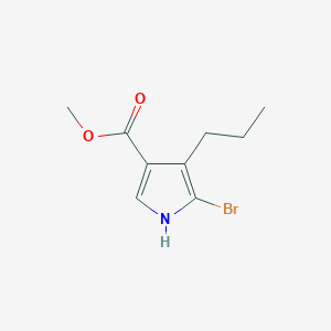 molecular formula C9H12BrNO2 B8396161 Methyl 5-bromo-4-propyl-1H-pyrrole-3-carboxylate 