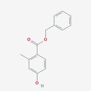 molecular formula C15H14O3 B8396174 Benzyl 4-hydroxy-2-methylbenzoate 