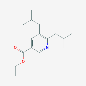 molecular formula C16H25NO2 B8396181 5,6-Diisobutyl-nicotinic acid ethyl ester 