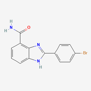 molecular formula C14H10BrN3O B8396214 2-(4-bromophenyl)-1H-benzimidazole-4-carboxamide 