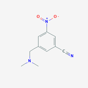 molecular formula C10H11N3O2 B8396252 3-((Dimethylamino)methyl)-5-nitrobenzonitrile 