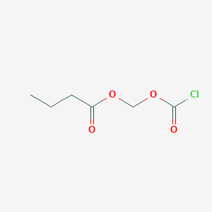 molecular formula C6H9ClO4 B8396256 [(Chlorocarbonyl)oxy]methyl butyrate 
