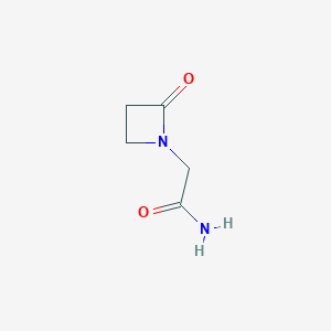molecular formula C5H8N2O2 B8396266 alpha-(2-Oxo-1-azetidinyl)acetamide 