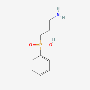 molecular formula C9H14NO2P B8396275 3-Aminopropyl(phenyl)phosphinic acid 