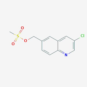 molecular formula C11H10ClNO3S B8396313 (3-Chloroquinolin-6-yl)methyl methanesulfonate 