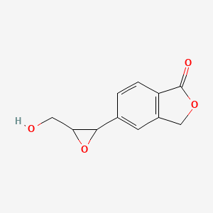 molecular formula C11H10O4 B8396328 5-[3-(Hydroxymethyl)oxiran-2-yl]-2-benzofuran-1(3H)-one 