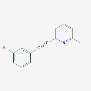 molecular formula C14H10BrN B8396340 2-[2-(3-Bromophenyl)ethynyl]-6-methyl-pyridine 