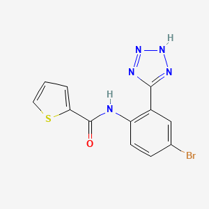 molecular formula C12H8BrN5OS B8396342 N-[4-Bromo-2-(1H-tetrazol-5-yl)phenyl]thiophene-2-carboxamide 